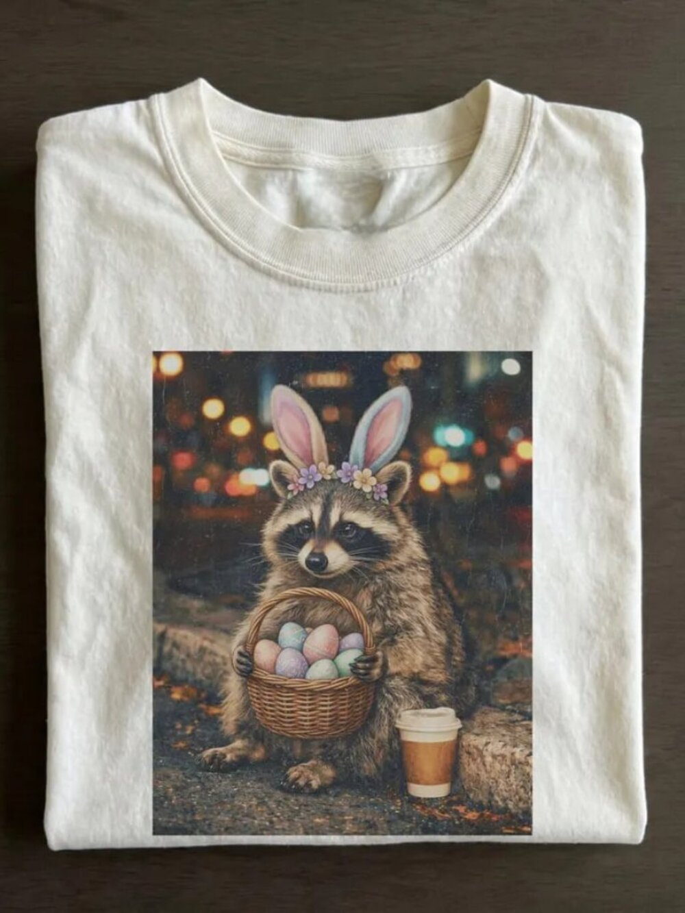 Funny Easter Raccoon Shirt, Bunny Tee, Easter Gift